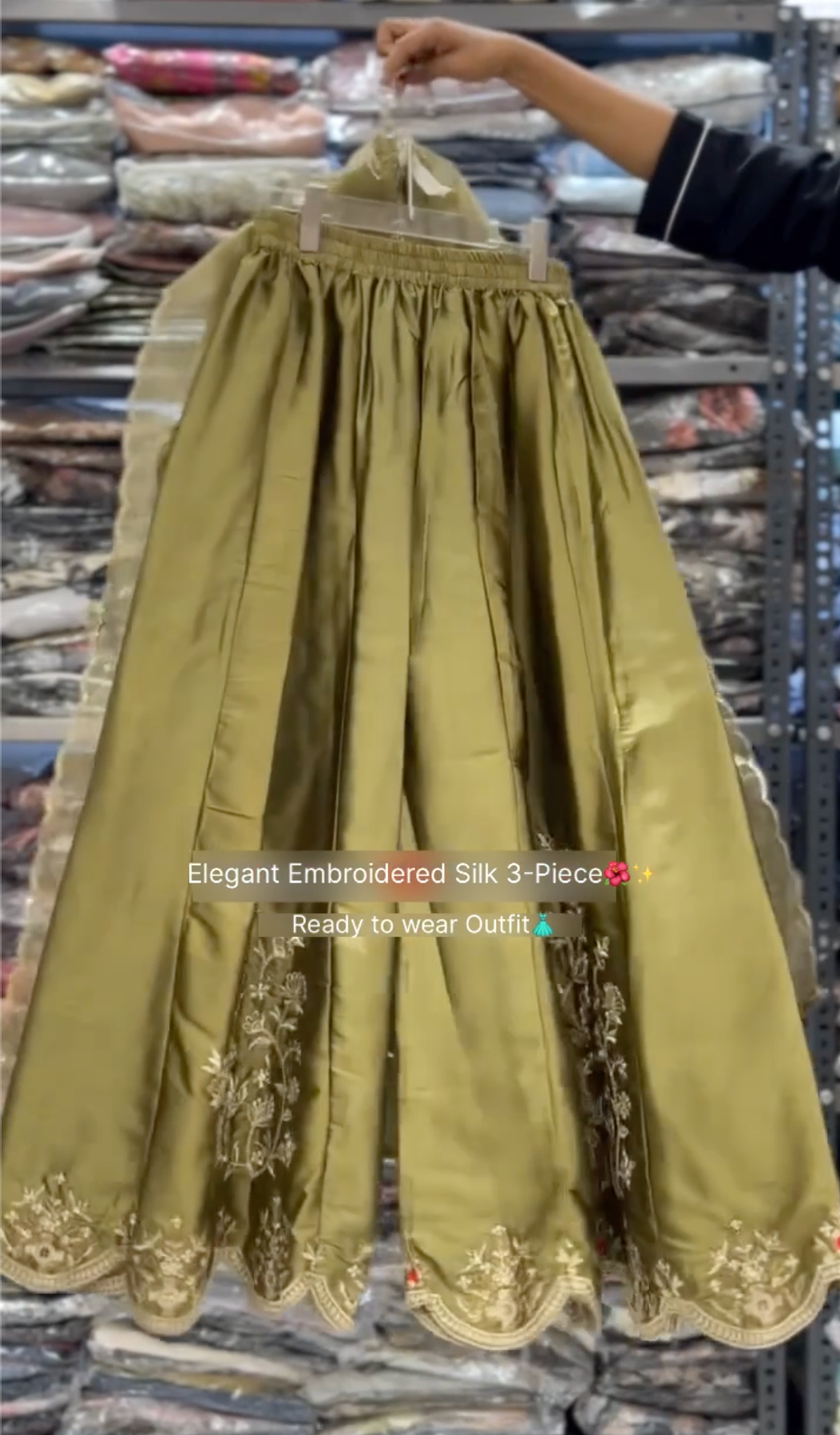 Zareen Embroidered Silk 3-Piece