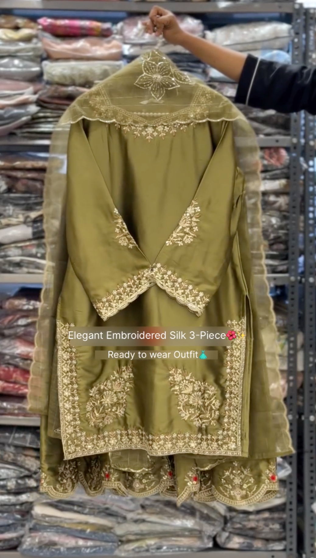 Zareen Embroidered Silk 3-Piece