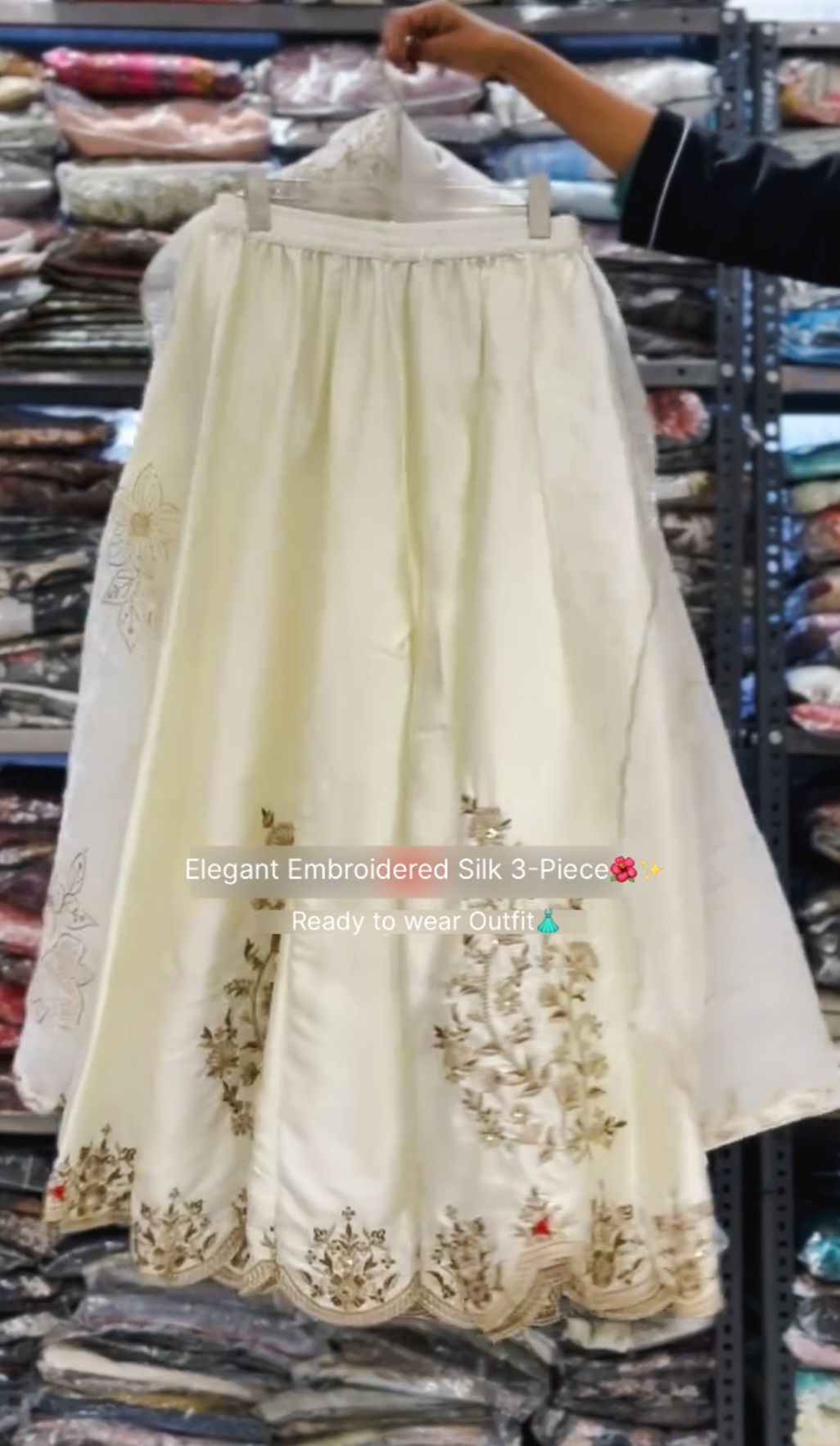 Zareen Embroidered Silk 3-Piece