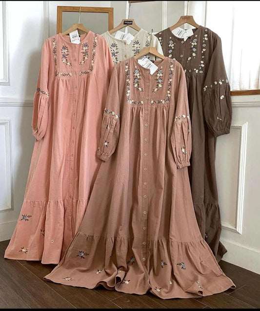 Gulab Embroiderd Stitched Frock