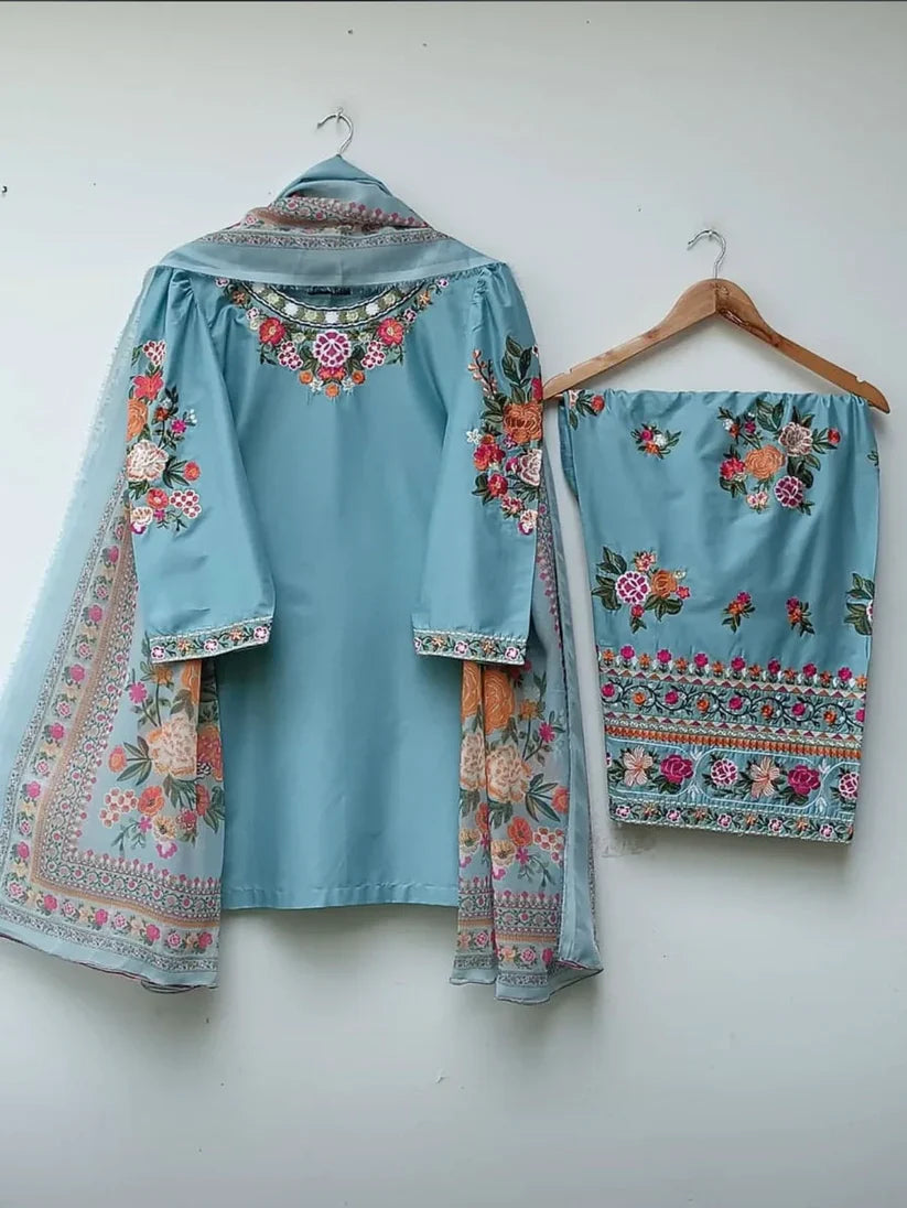 Maysuri 3pc Stitched Dress
