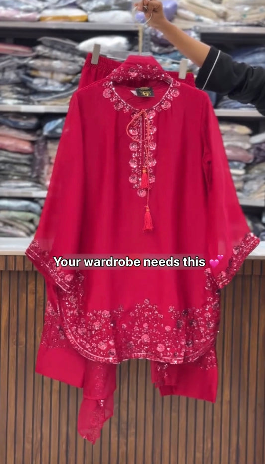 Mesab 3PC Stitched Dress
