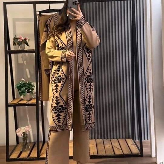 Printed Fleece Gown 3PC - Set