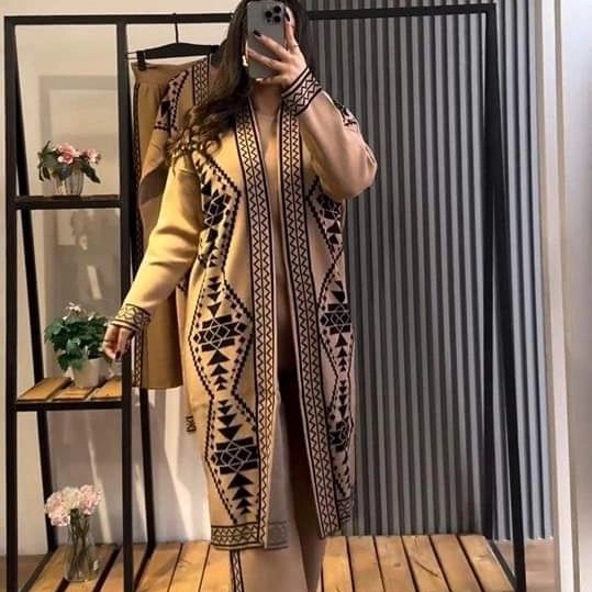 Printed Fleece Gown 3PC - Set